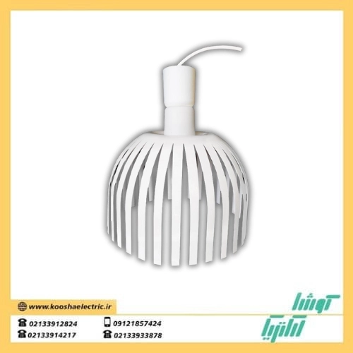 پایه چراغ دیواری 40 وات سفید-مشکی بدون حباب برند اخگر